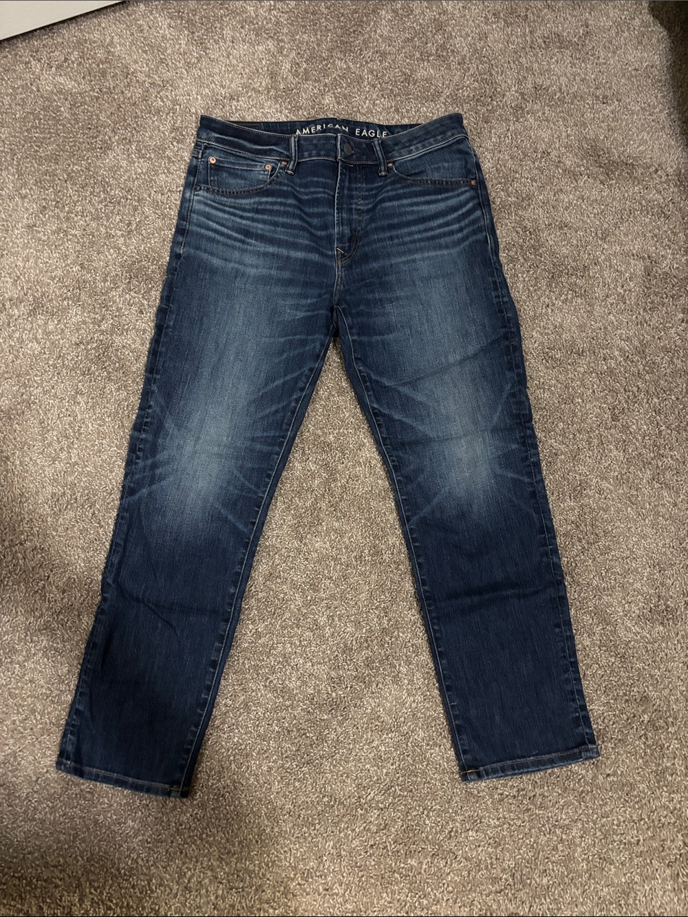 American Eagle Outfitters Men's Indigo Blue Straight Jeans